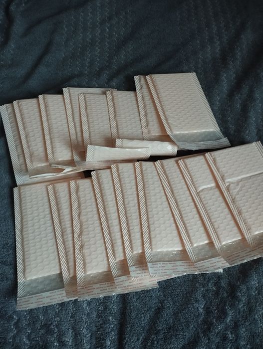 Koperty bąbelkowe pudrowy róż