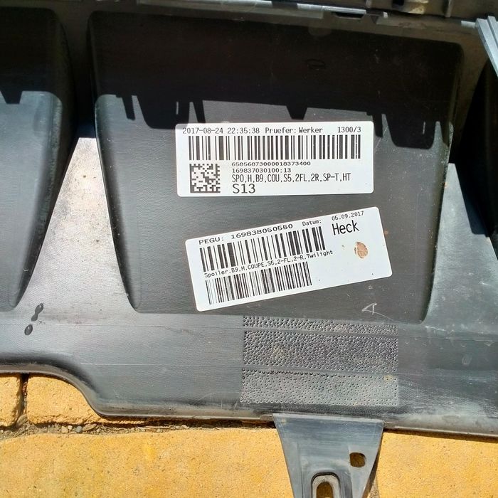 Dyfuzor Audi S5 F5 A5 S4 A4 B9