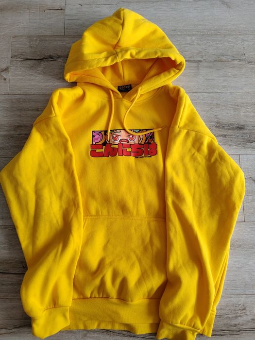 Żółta bluza z kapturem Cropp rozmiar M