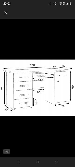Używane biurko na sprzedaż tylko biorko