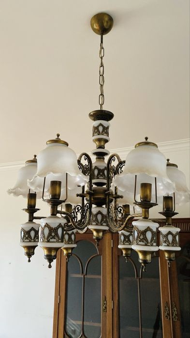 ✨ Lustre Vintage Clássico 6 Luzes em Excelente Estado – Elegante e Raro ✨
