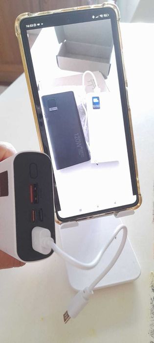 Bateria Portátil Power Bank para 2 telemóveis, 120W, 30000 mAh