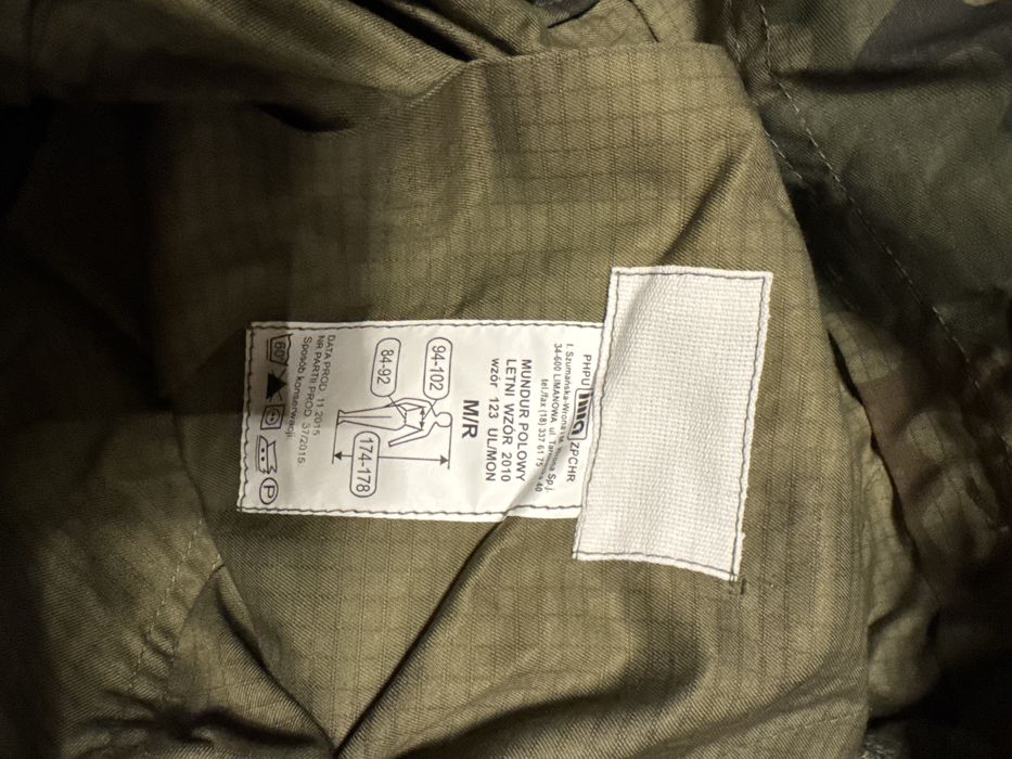 Mundur polowy letni wzór 2010 letni wzór 123 UL/MON w rozmiarze M/R.