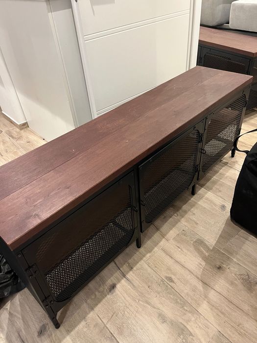 FJÄLLBO Szafka pod TV, czarny, 150x36x54 cm