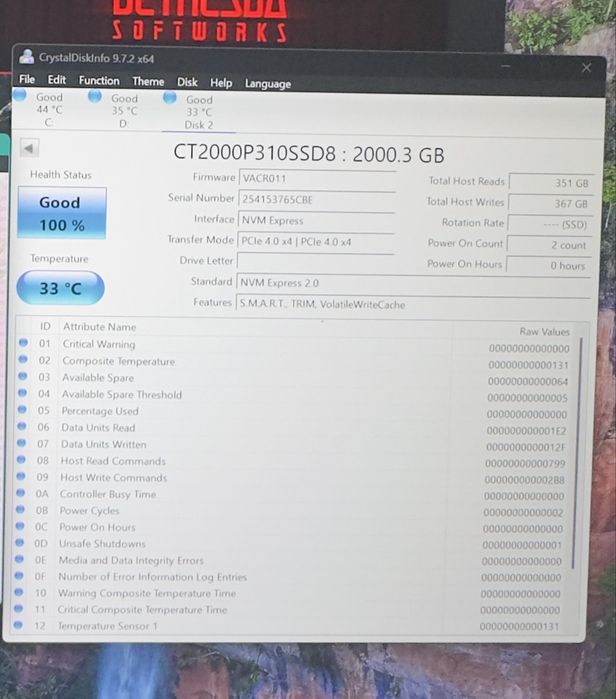 Ssd nvme crucial P310 2tb novo