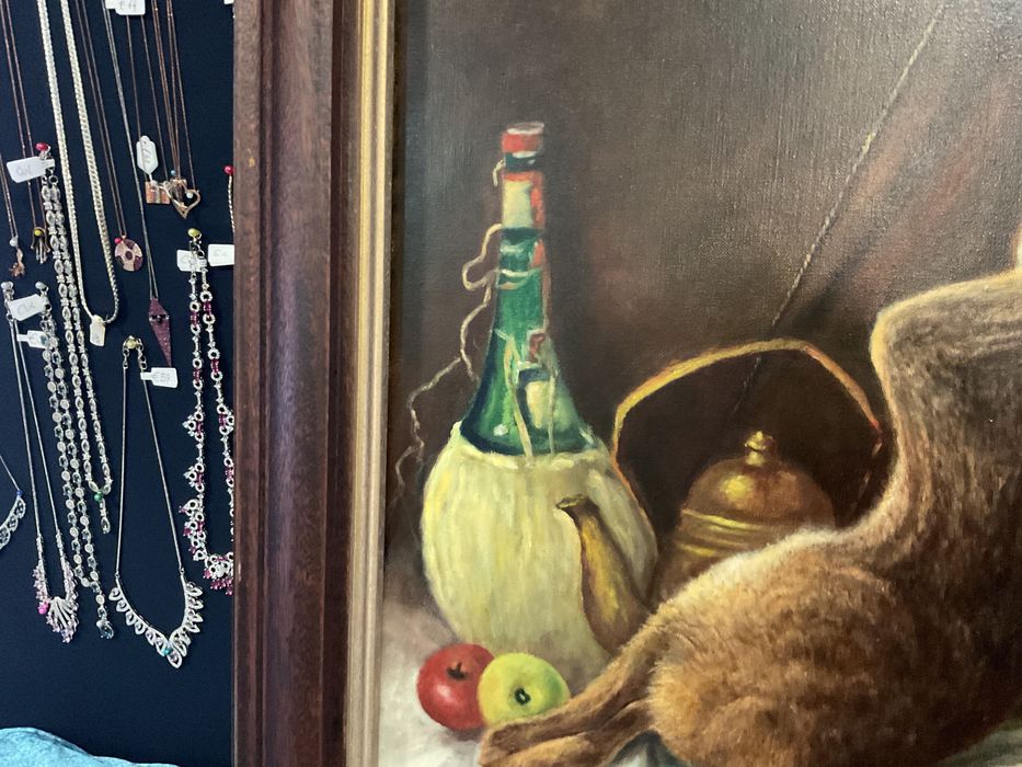 Quadro tela a oleo assinada 63x72 cm