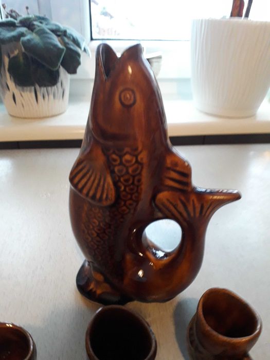 Karafki ceramiczne Mirostowice Ryby 2 KOMPLETY