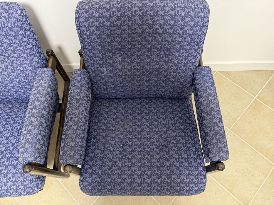 Fotele fotel PRL typ Gfm-142 komplet 2 sztuk tapicerowane