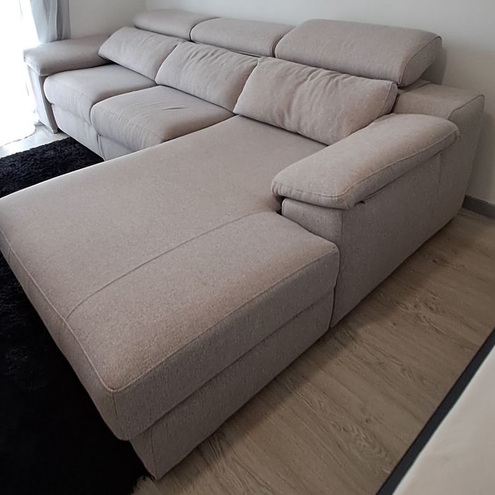 Sofá 3 lugares com Relax e Chaise Longue