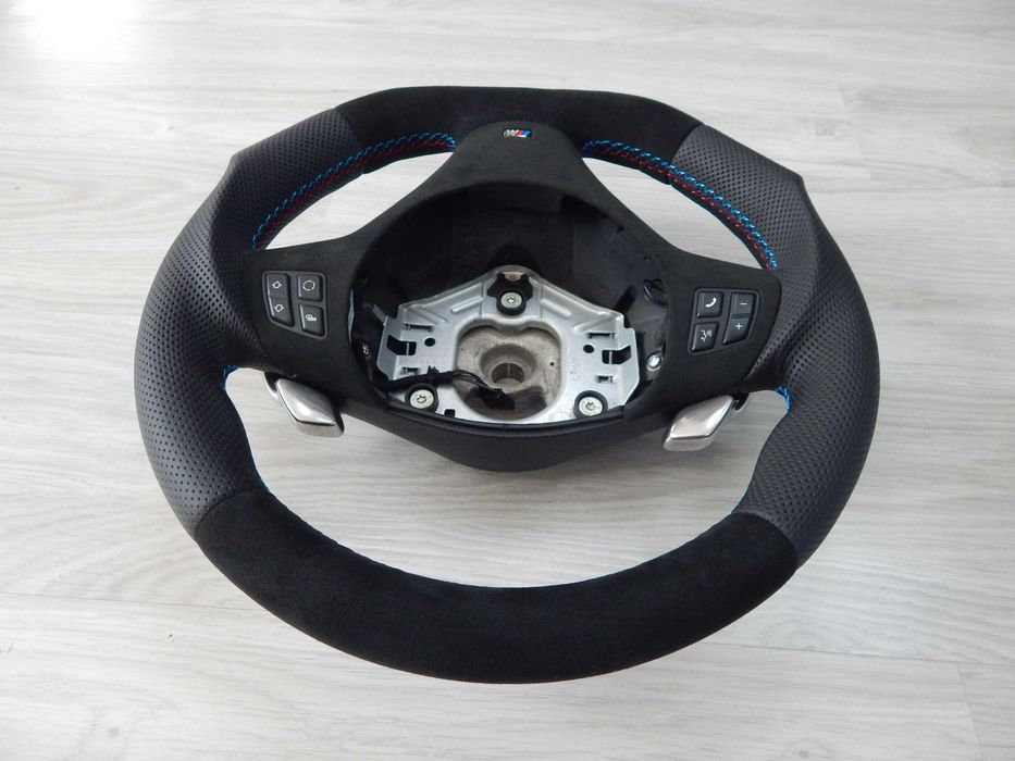 BMW E81 E82 E84 E87 E88 E90 E91 E92 kierownica sport łopatki alcantara