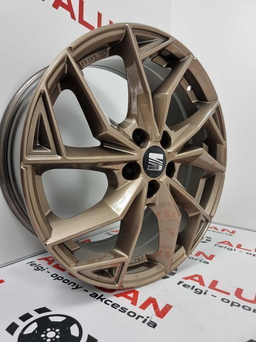 Nowe alufelgi SEAT 18" 5x112 Altea Ateca Leon Tarraco - Złote