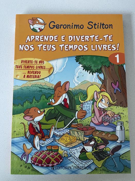 Livro Infantil - Geronimo Stilton - Aprende e Diverte-te nos teus temp