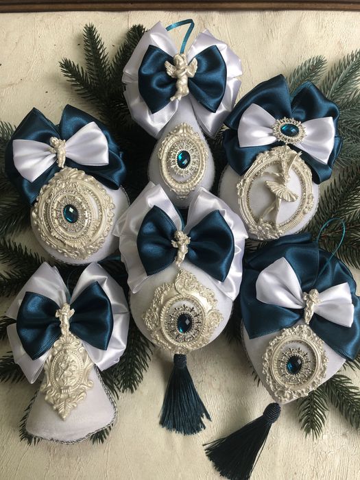 Набор ёлочных бархатных игрушек