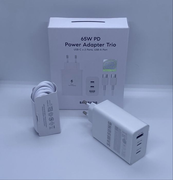 Комплект зарядки Samsung 65W Блок + Кабель Туре-С to Type-С 5А