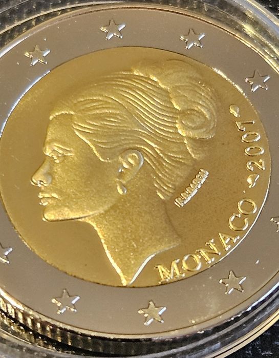 Moeda Comemorativa 2€ Grace Kelly 2007 - Cópia (Réplica Identificada)