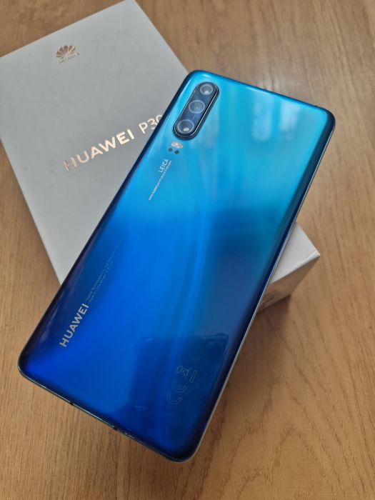Huawei P30 6/128gb etui x2 nowa bateria nowe szkło super stan aurora