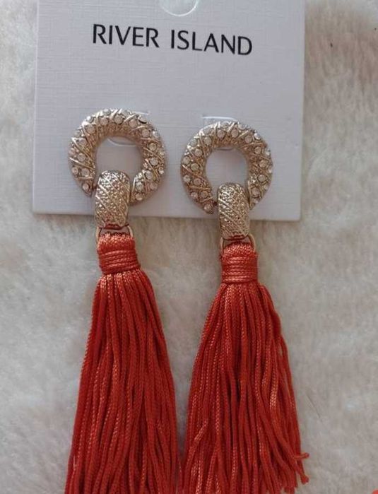 RIVER ISLAND/ Długie, Bogato zdobione kolczyki z Londynu, NOWE