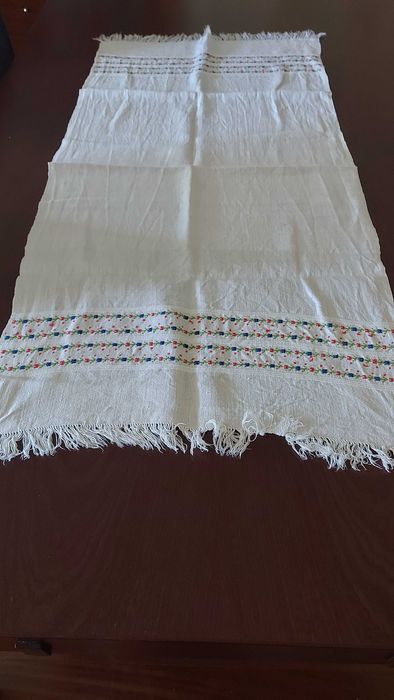 Toalhas Lavatório - linho, ponto de cruz