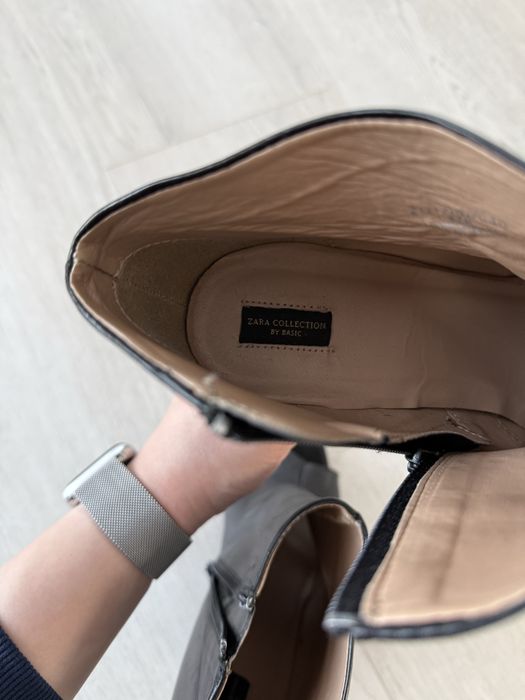 Шкіряні літні ботільйони zara