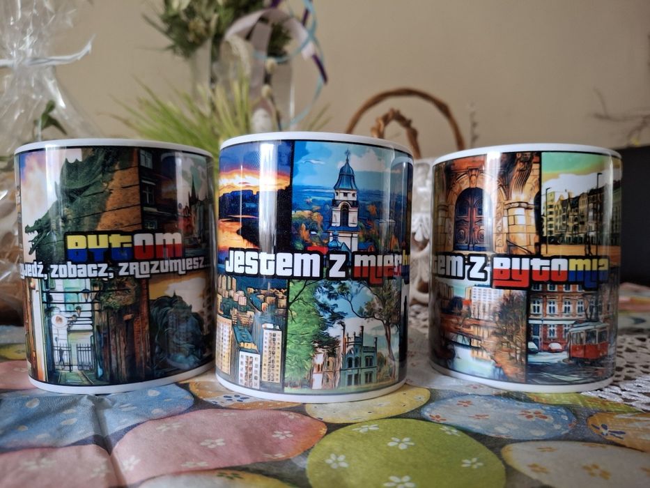 Kubek ze zdjęciami Bytomia lub Miechowic