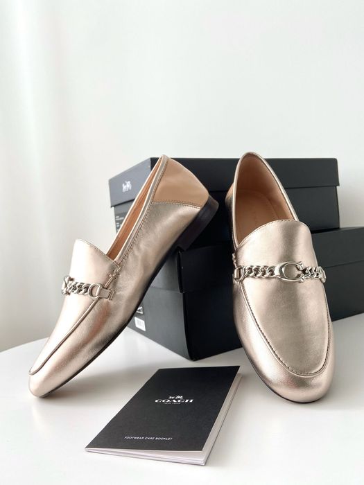 Жіночі лофери COACH оригінал коач Женские кожаные лоферы оригинал коуч