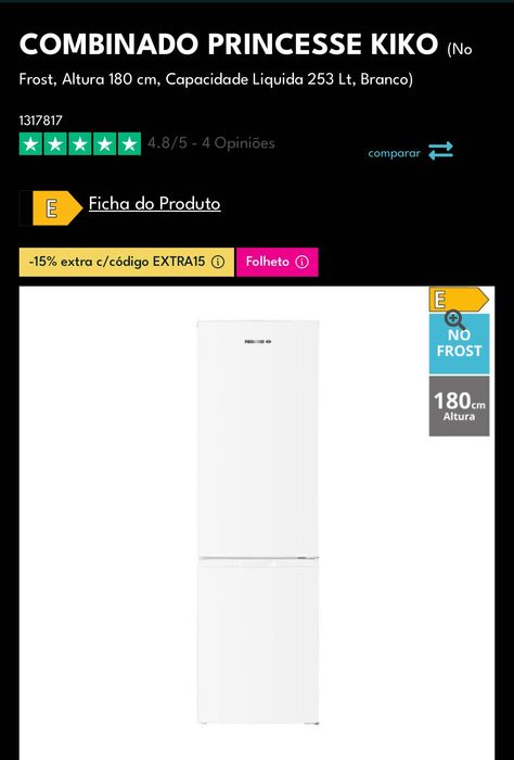 Frigorífico Combinado Princess kiko