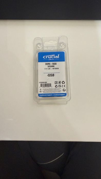 Nowa pamięć RAM DDR5 32GB x 1 SO-DIMM 5600MHz Crucial Okazja