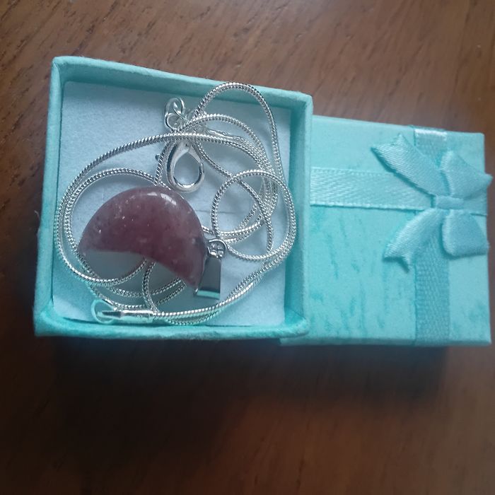 Fio em prata com Obsidiana Mahogany em Meia Lua