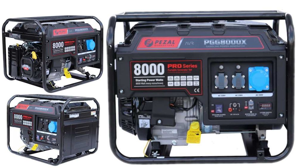 Agregat prądotwórczy linia Pezal PGG8000X3 . 400V. Stabilizacja AVR.