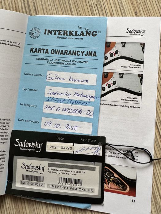 Gitara basowa Sadowsky