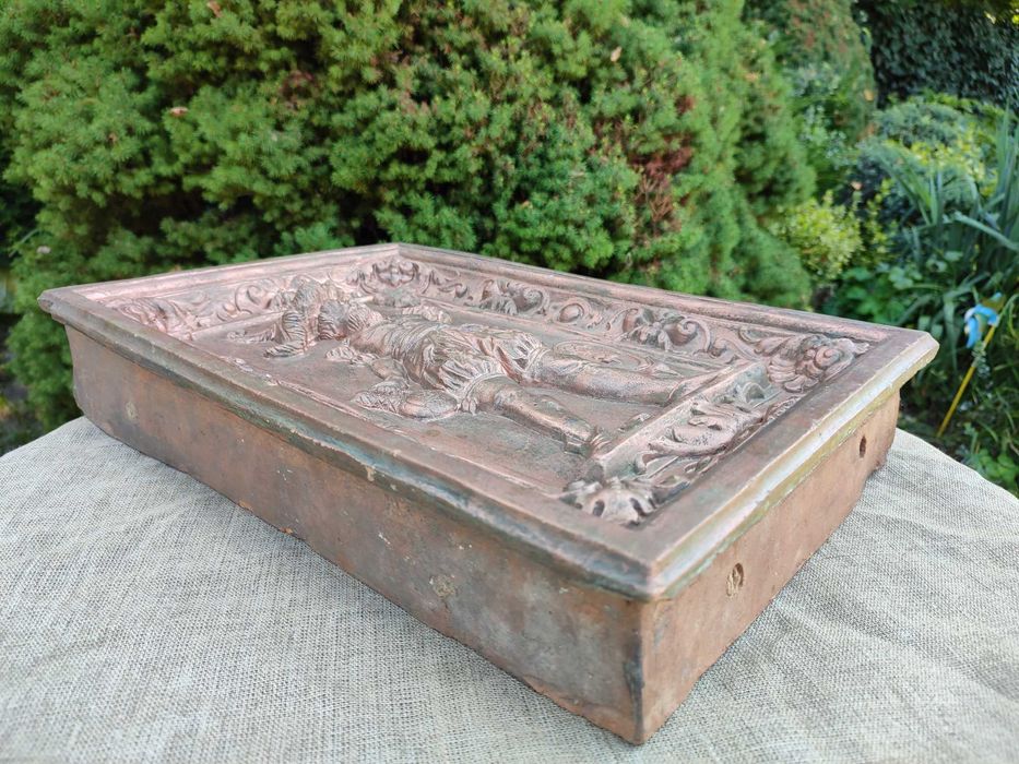 Stary kafel piecowy - rycerz - XIX wiek