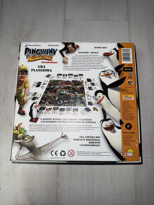 Pingwiny z Madagaskaru – Gra planszowa – komplet