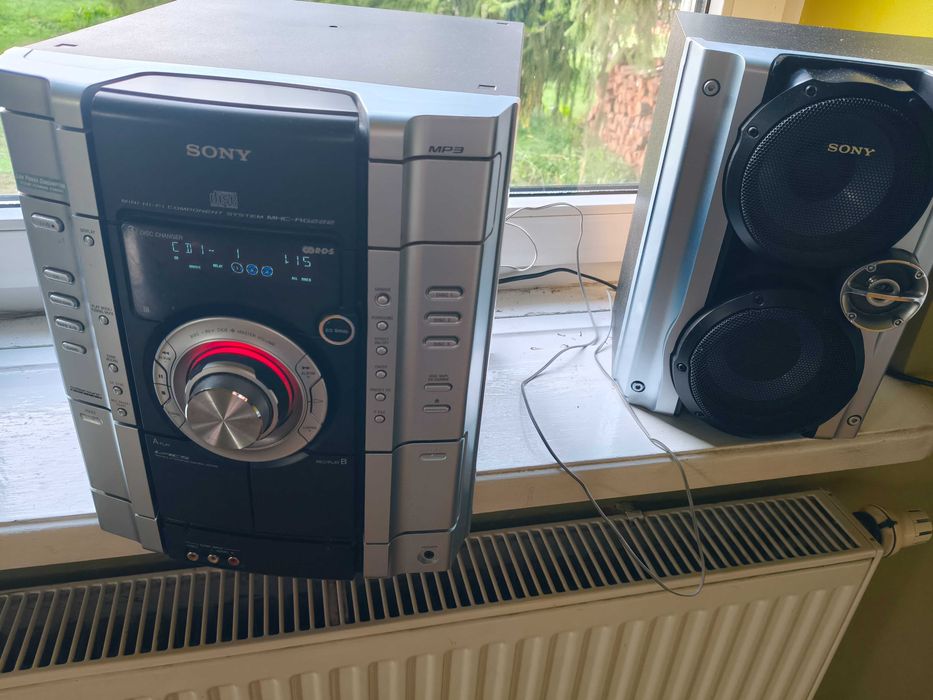 Sony mini wieża stereo + 2 głośniki MHC RG222