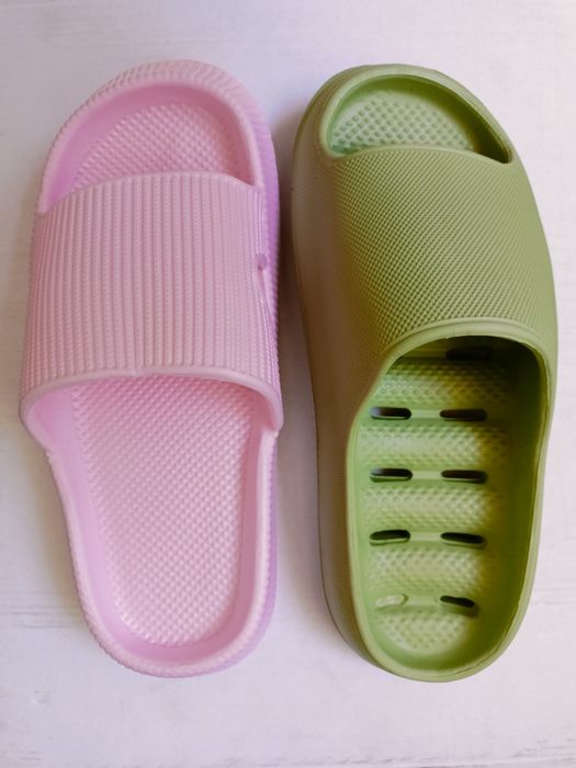 Нові Тапочки Сланці для Дому та Пляжу (Рожеві р.35 та Оливкові р.37