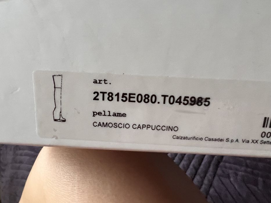 Casadei kozaki muszkieterki zamsz 35