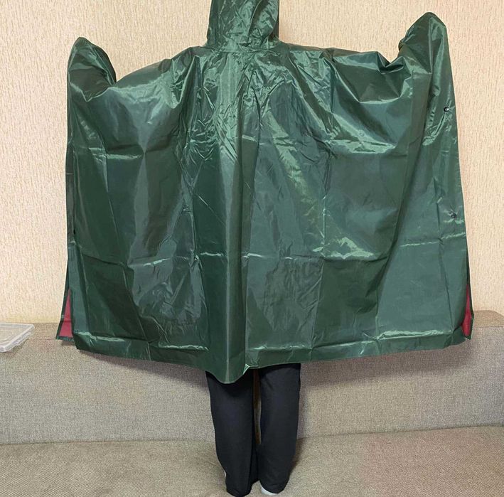 Пончо плащ вільний розмір, капюшон, чохол