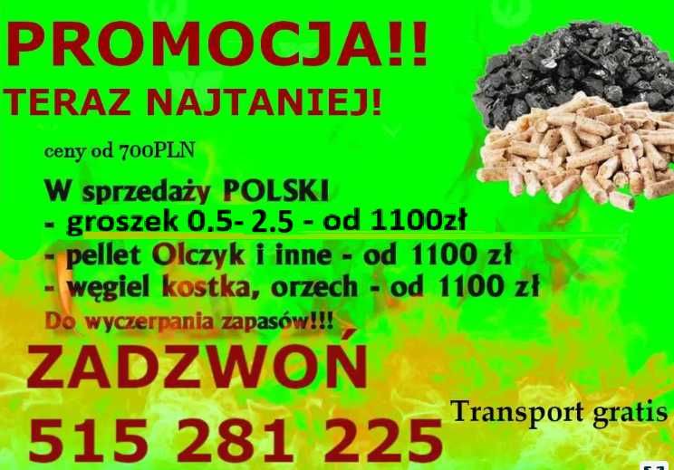 Węgiel polski groszek 28 MJ/kg polskie kopalnie Pellet Stąporków