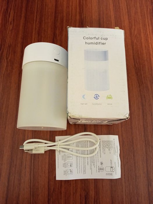 Увлажнитель воздуха с подсветкой USB, ультразвуковой увлажнитель