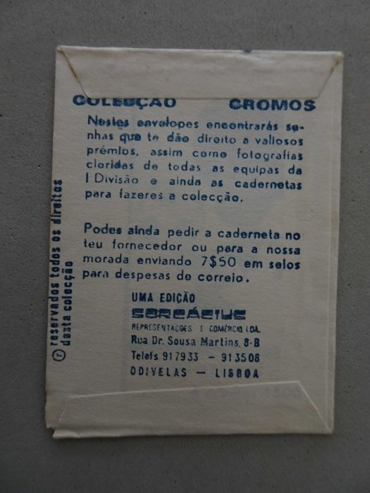 Carteira cromos fechada Caricaturas Jogadores do Futebol