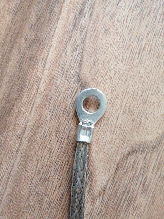 Przewód masowy 10cm M6 taśma uziemiająca