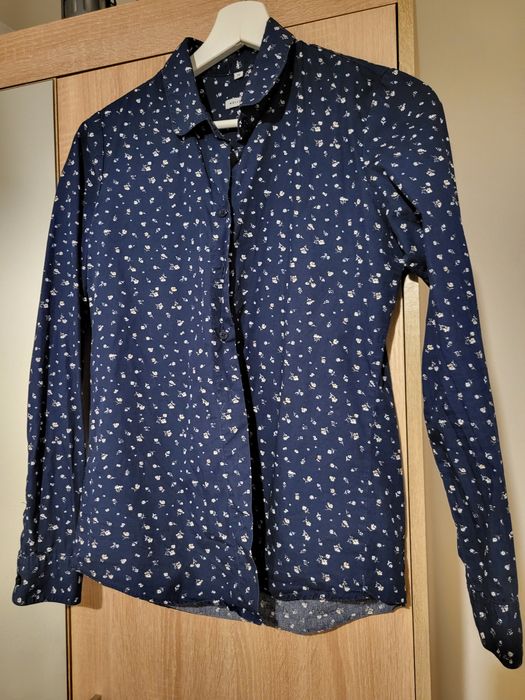 Granatowa koszula Wólczanka 36