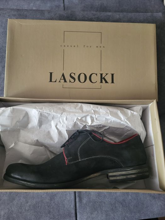 Męskie skórzane buty Lasocki rozmiar 42