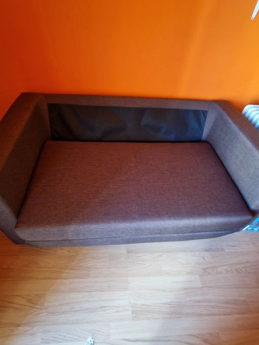 Sofá-cama castanho