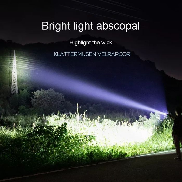 Lanterna led 200mts powerbank