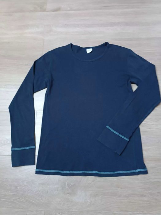 Bluzka koszulka długi rękaw bawełna granatowy 'Enrico Mori' M