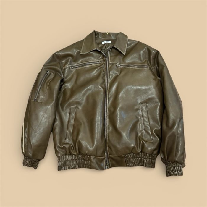 Куртка шкіряна коричнева