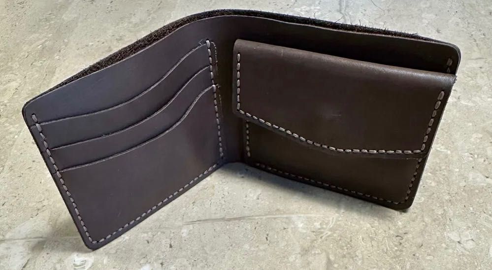 Portfel ręcznie robiony ze skóry naturalnej handmade