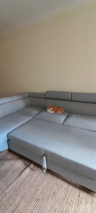 Sofá chaise longue com gaveta cama