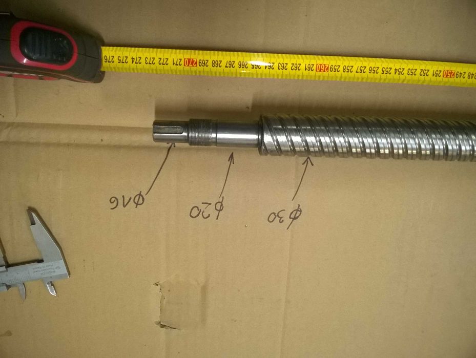 Śruba kulowa toczna fi30  273cm do plazma ploter frezarka cnc