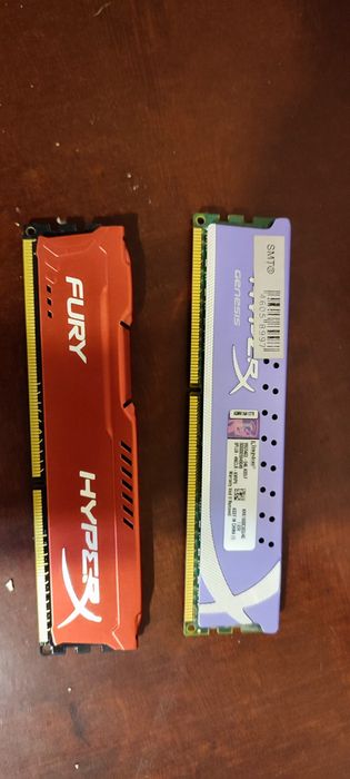 HyperX FURY Kingston 8 gb, две по 4